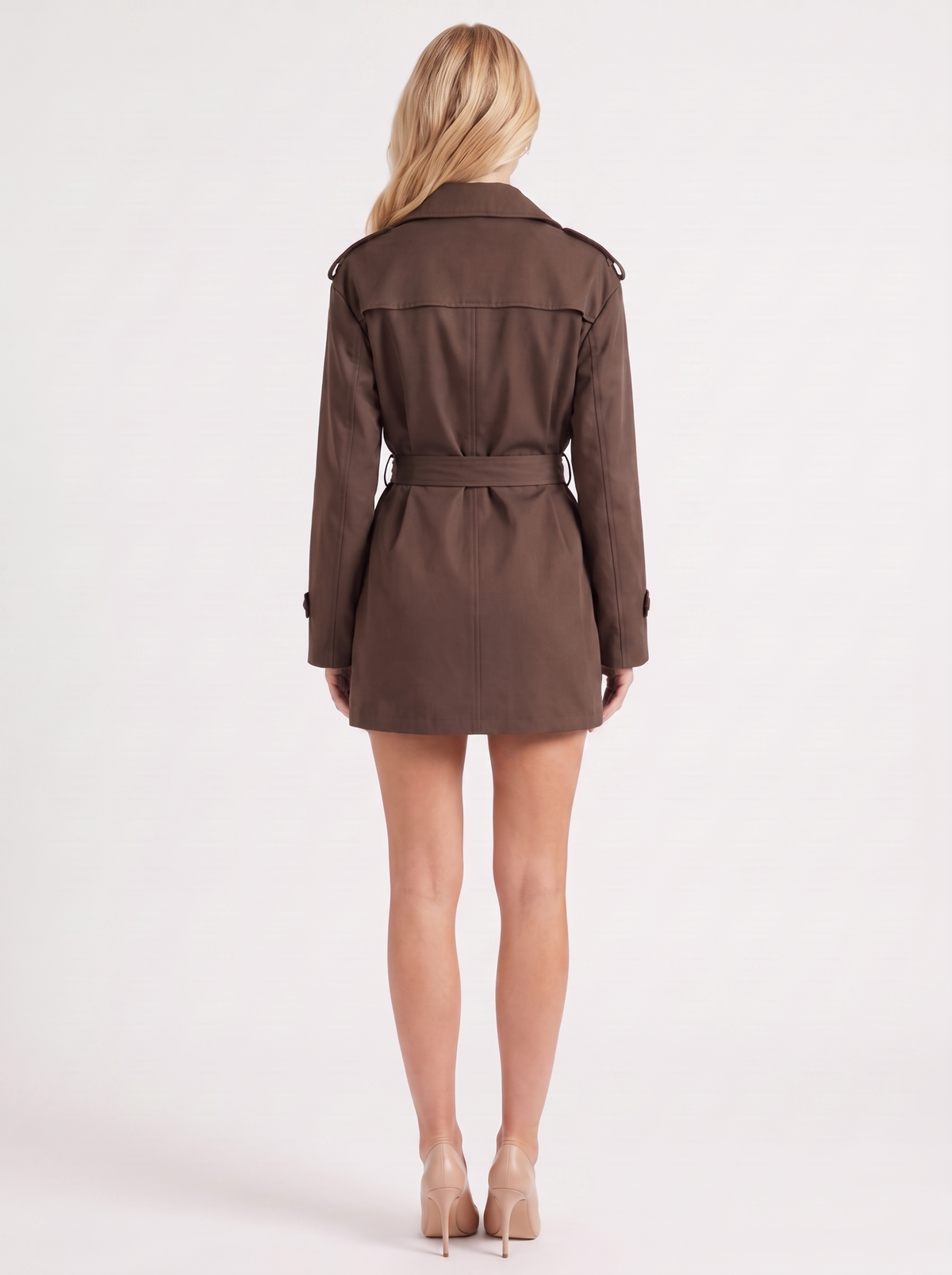 Una Belted Trench - Dark Brown