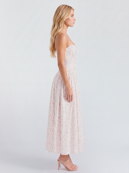 Viola Floral Maxi Dress - Ivory Floral