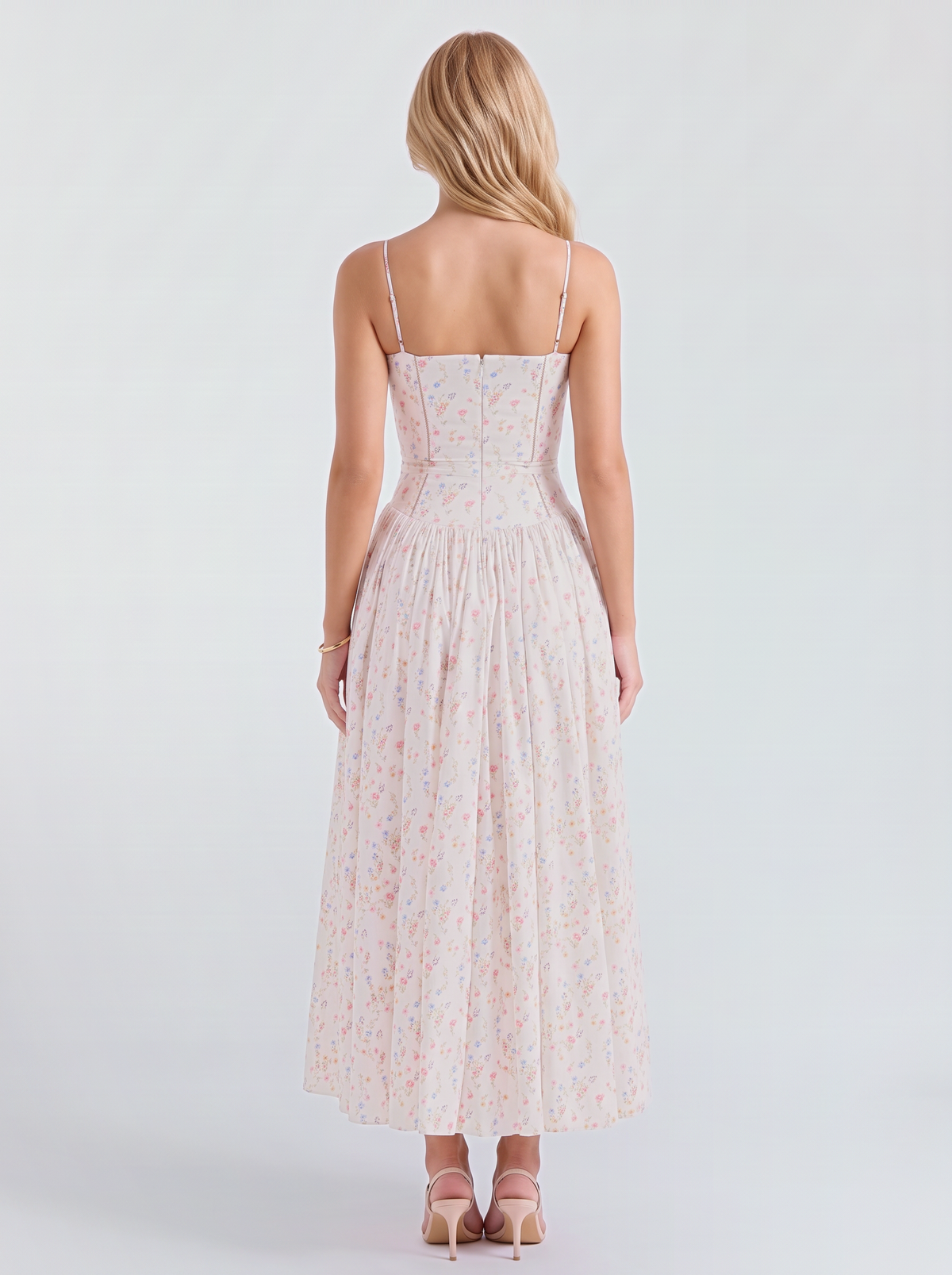 Viola Floral Maxi Dress - Ivory Floral