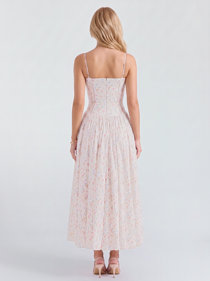 Viola Floral Maxi Dress - Ivory Floral