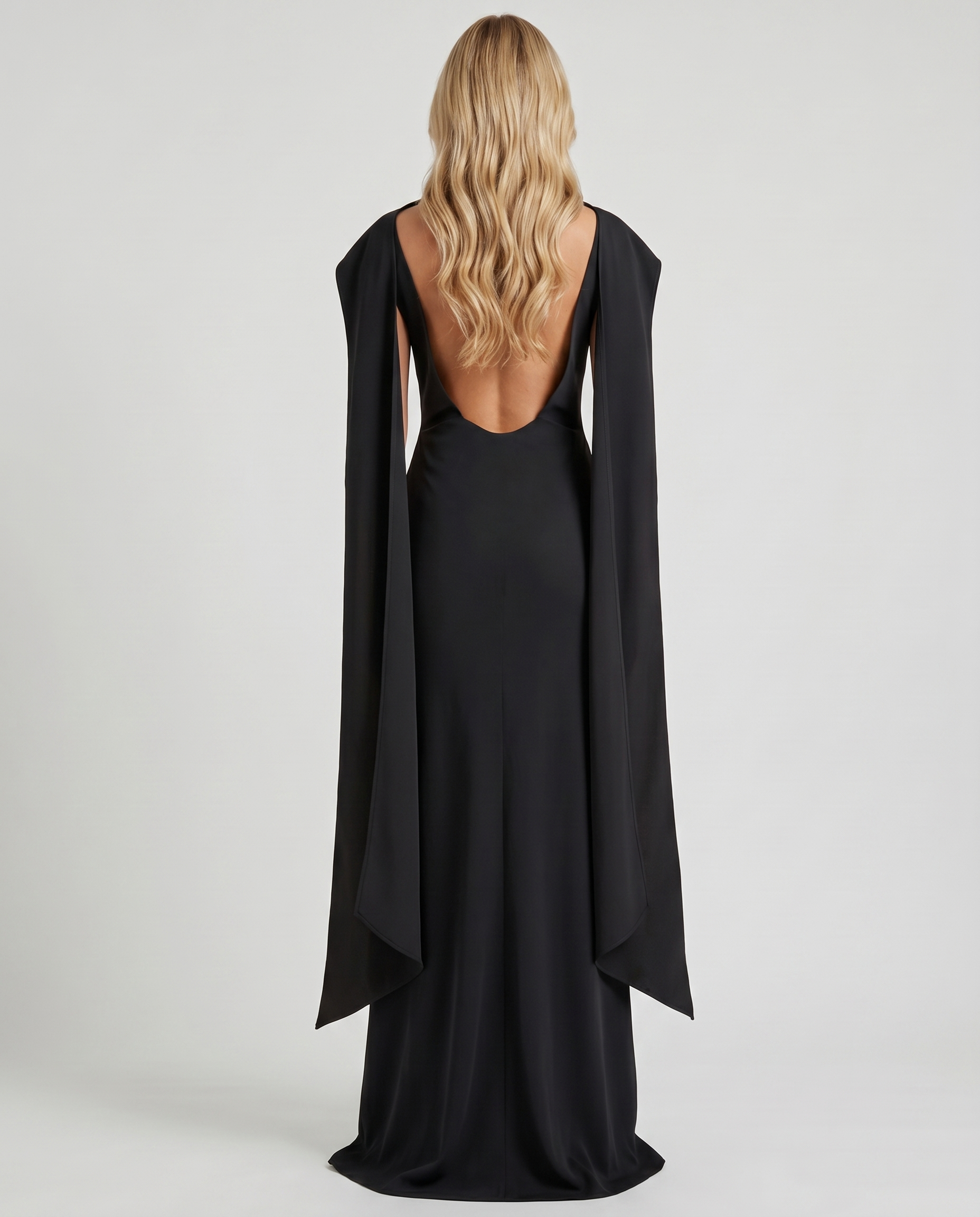 Vivienne Drape Maxi Dress - Black