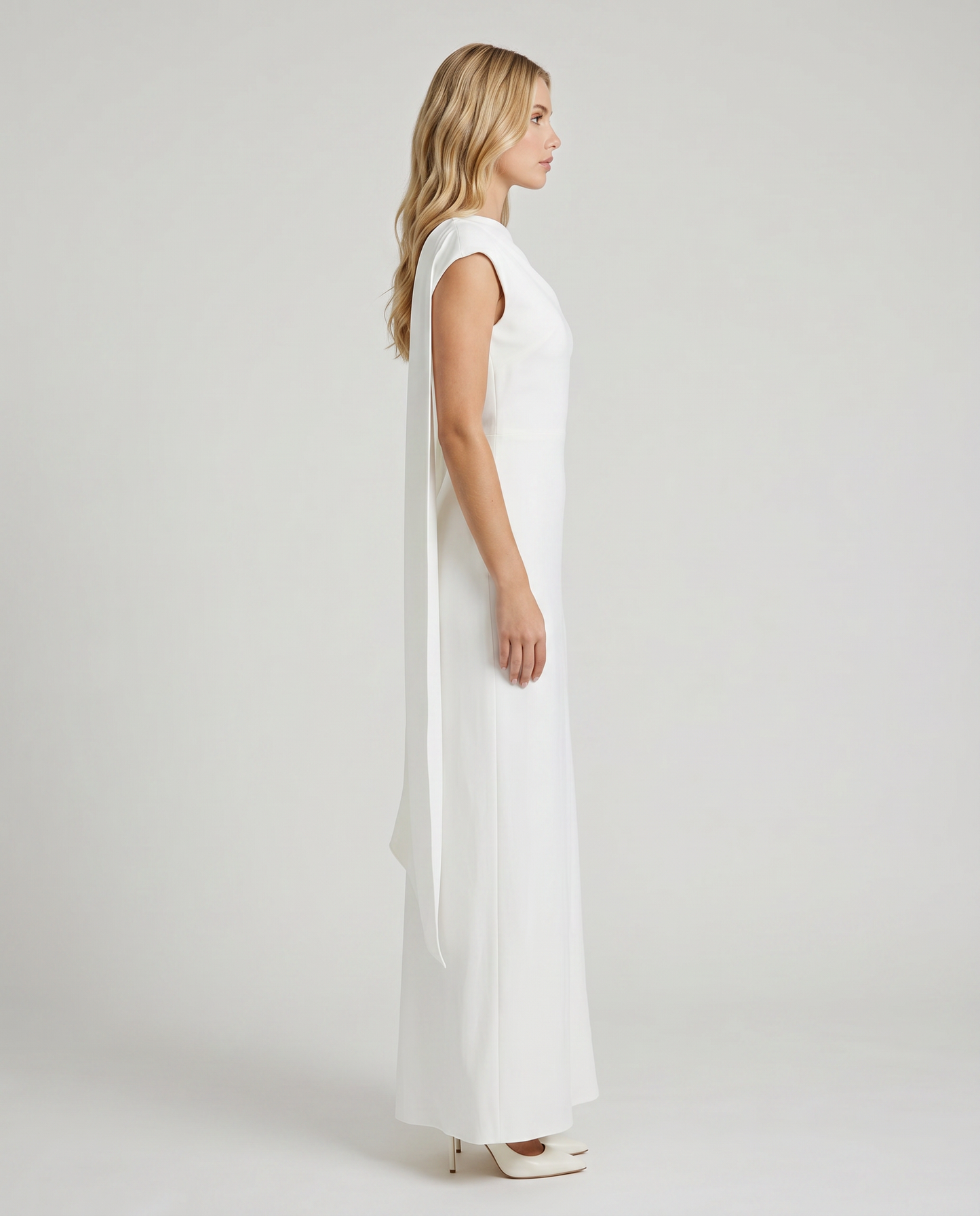 Vivienne Drape Maxi Dress - White