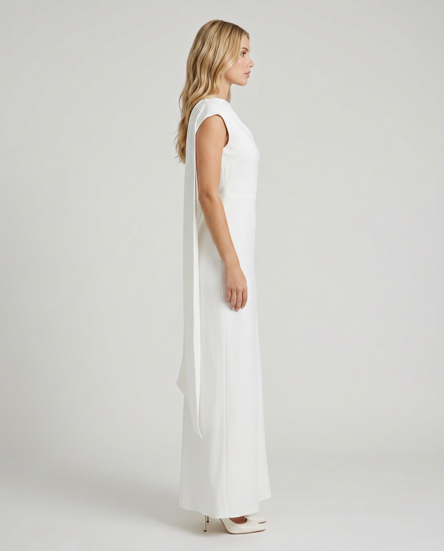 Vivienne Drape Maxi Dress - White