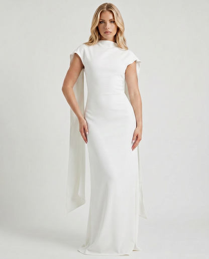 Vivienne Drape Maxi Dress - White