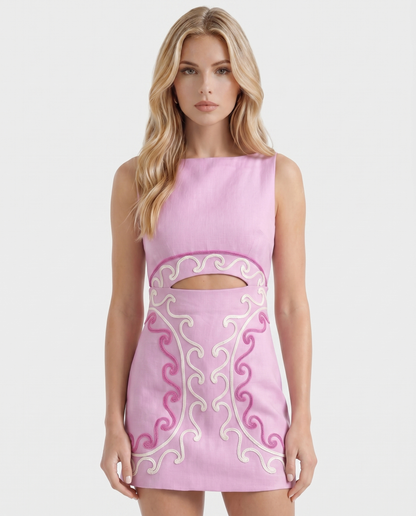 Wren Cutout Mini Dress - Pink