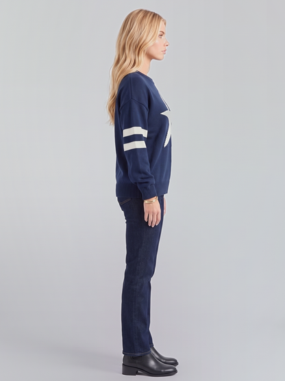 Zinnia Star Sweater - Blue
