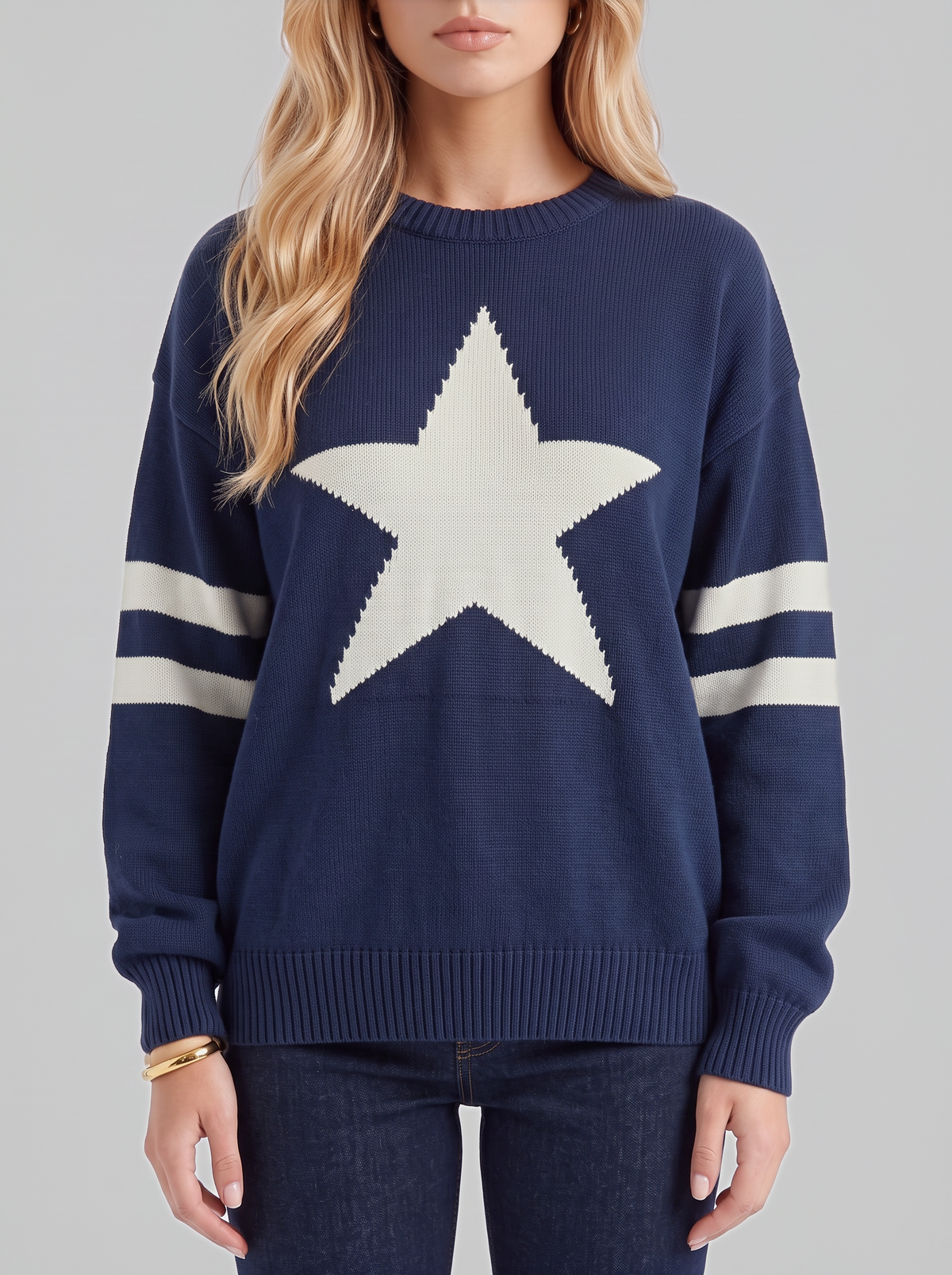 Zinnia Star Sweater - Blue