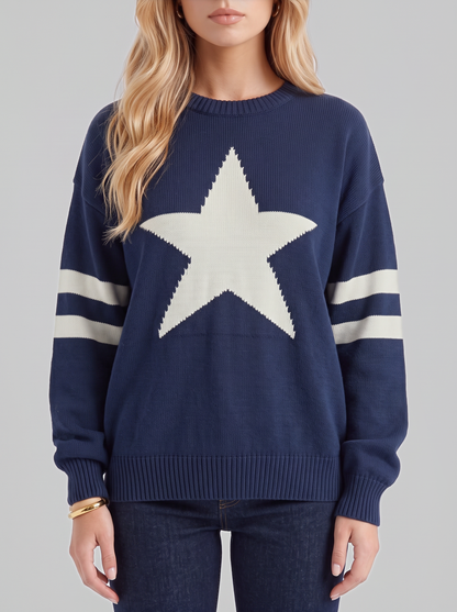 Zinnia Star Sweater - Blue