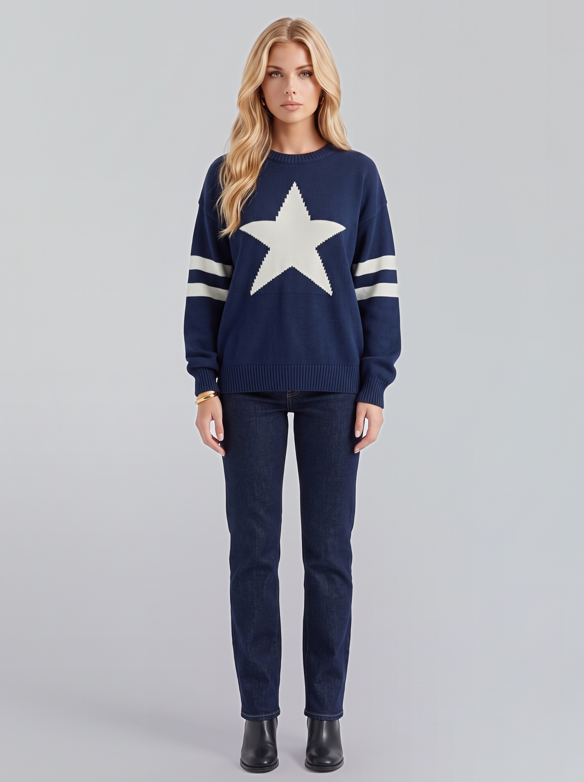 Zinnia Star Sweater - Blue