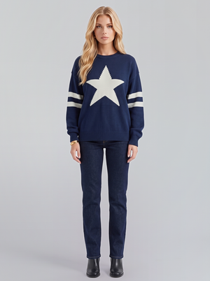 Zinnia Star Sweater - Blue