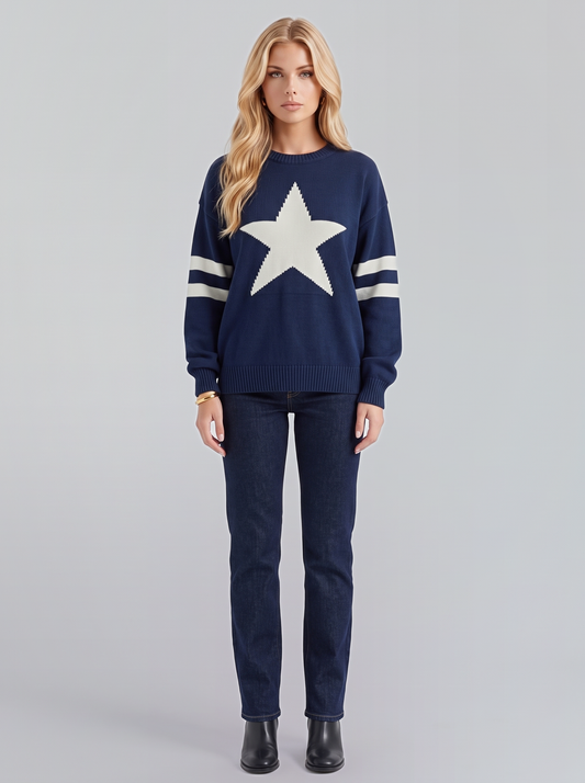 Zinnia Star Sweater - Blue